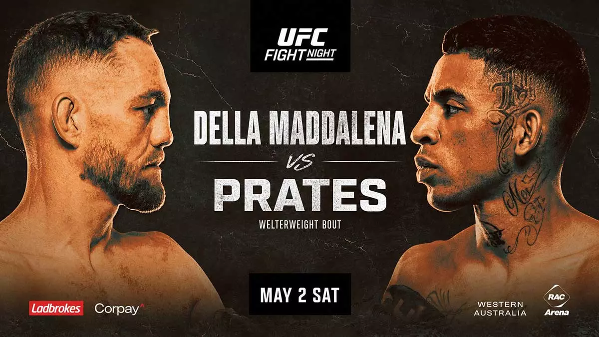 UFC Fight Night 275 в Перте: Делла Маддалена vs Пратес и прямой эфир