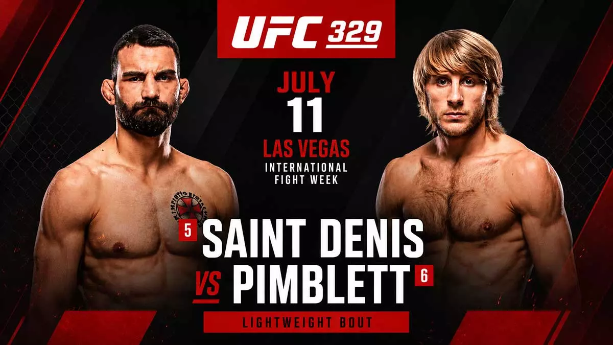 Пэдди Пимблетт — андердог против Бенуа Сен-Дени на UFC 329 в Лас-Вегасе