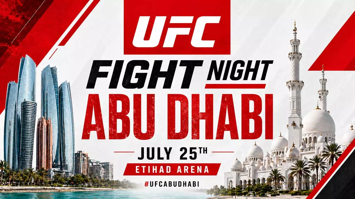 UFC возвращается в Абу-Даби 25 июля с новым турниром Fight Night