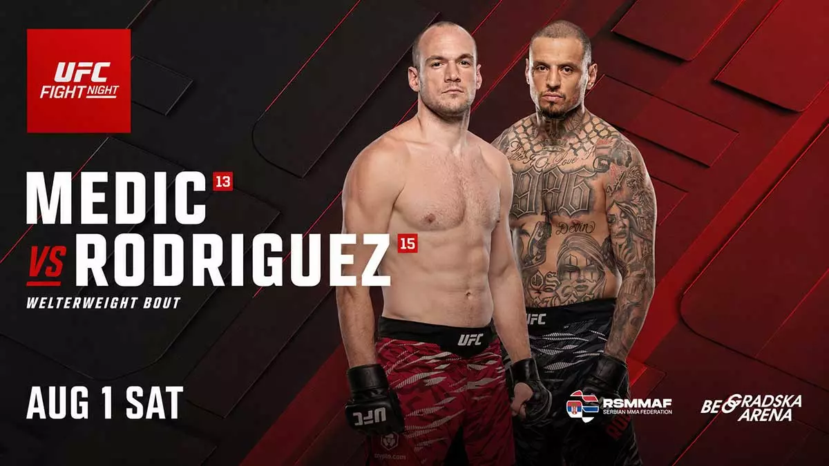 Урош Медич и Даниэль Родригес возглавят дебютный UFC турнир в Белграде