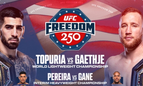 UFC Freedom 250 в Белом доме: Топурия – Гейджи за титул, Перейра – Ган за временный пояс тяжёлого веса
