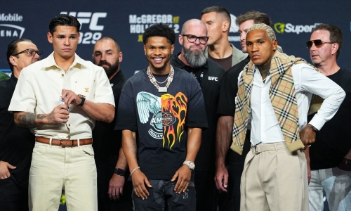 Звёзды бокса Гарсия, Стивенсон и Бенн зажгли на взвешивании UFC 329